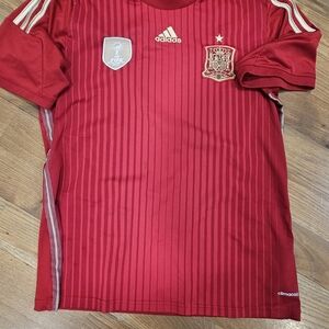 Red Adidas Mens Soccer Jersey